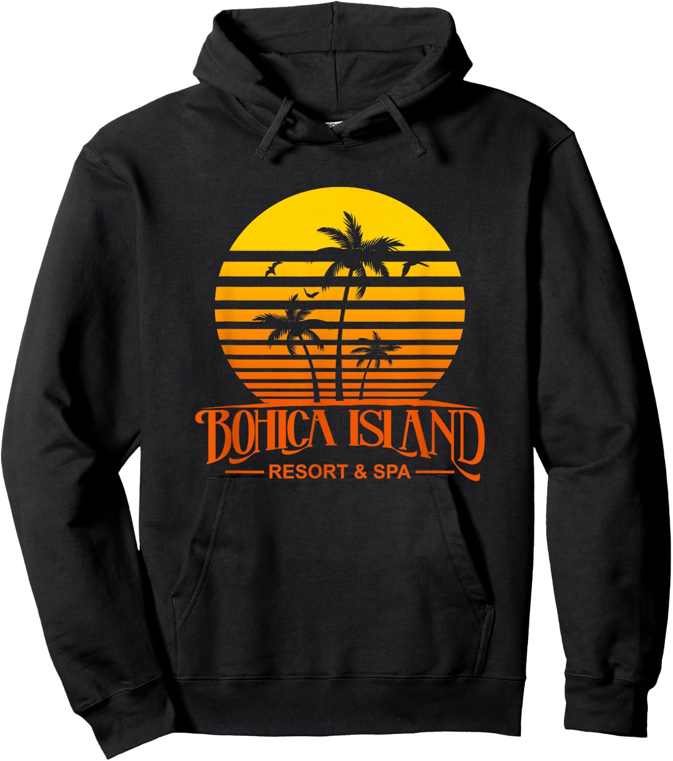 Funny retro Bohica island resort and spa military veteran Hoodie - Hoodie | Black