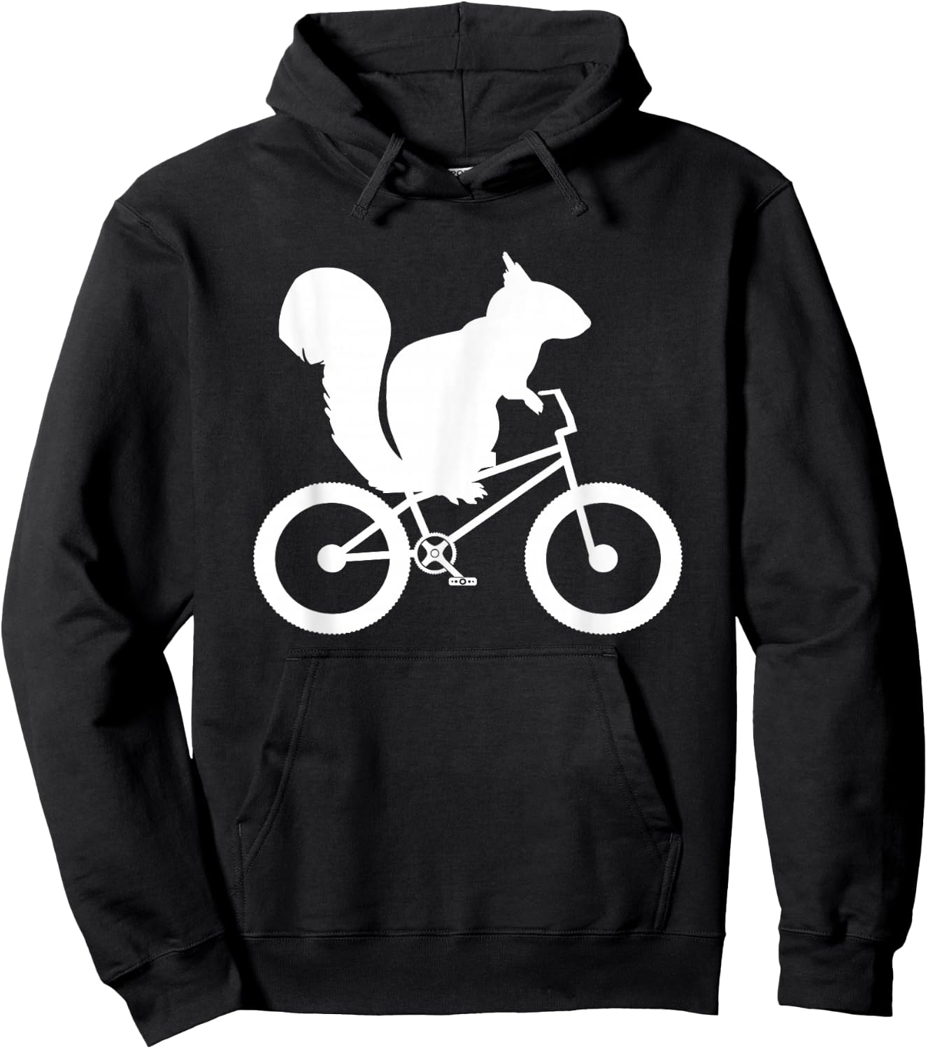 Funny Squirrel Riding Bike Cute Chipmunk Lover Hoodie - Hoodie | Black