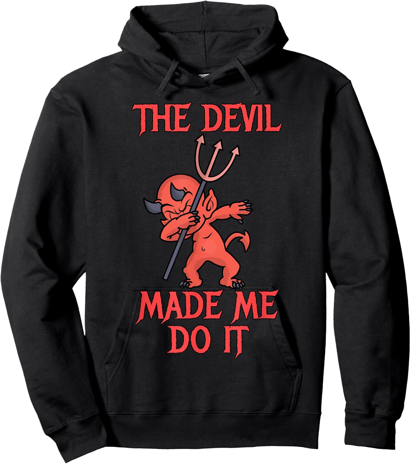 Halloween Dabbing Devil - The Devil Made Me Do It Hoodie - Hoodie | Black
