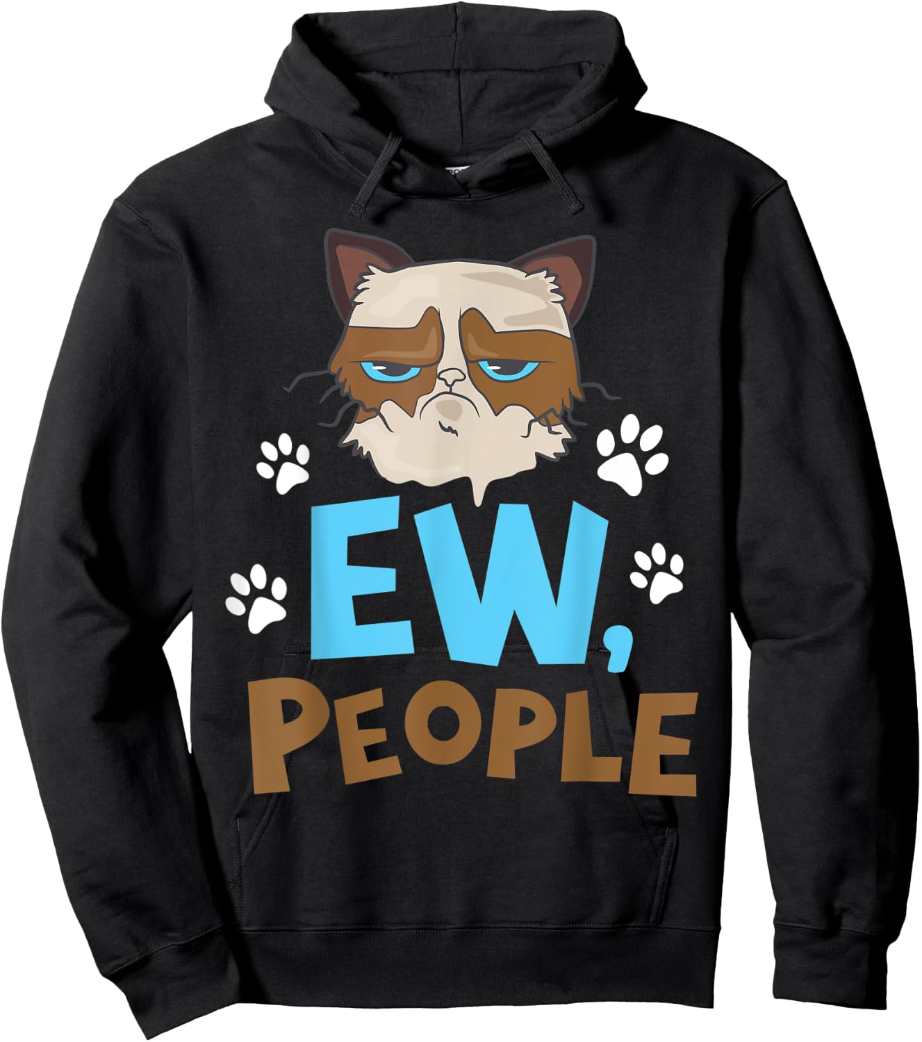 Ew People Cat Hoodie - Hoodie | Black