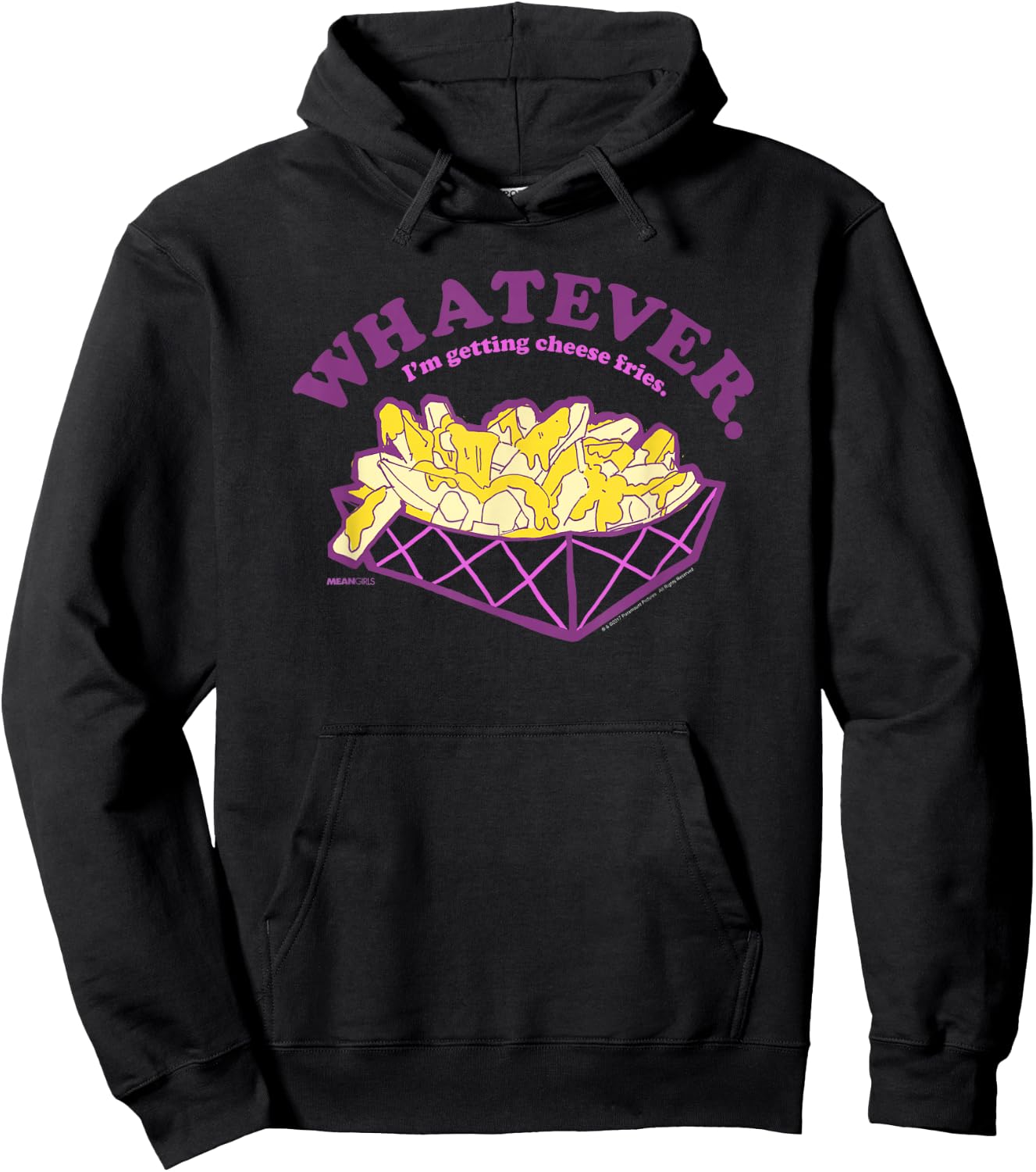 Mean Girls Whatever I'm Getting Cheese Fries Y2K Movie Hoodie - Hoodie | Black