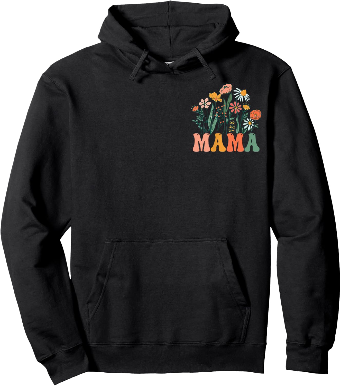 Mama Wild One Wildflower 1st Birthday Girl Family Party Hoodie - Hoodie | Black