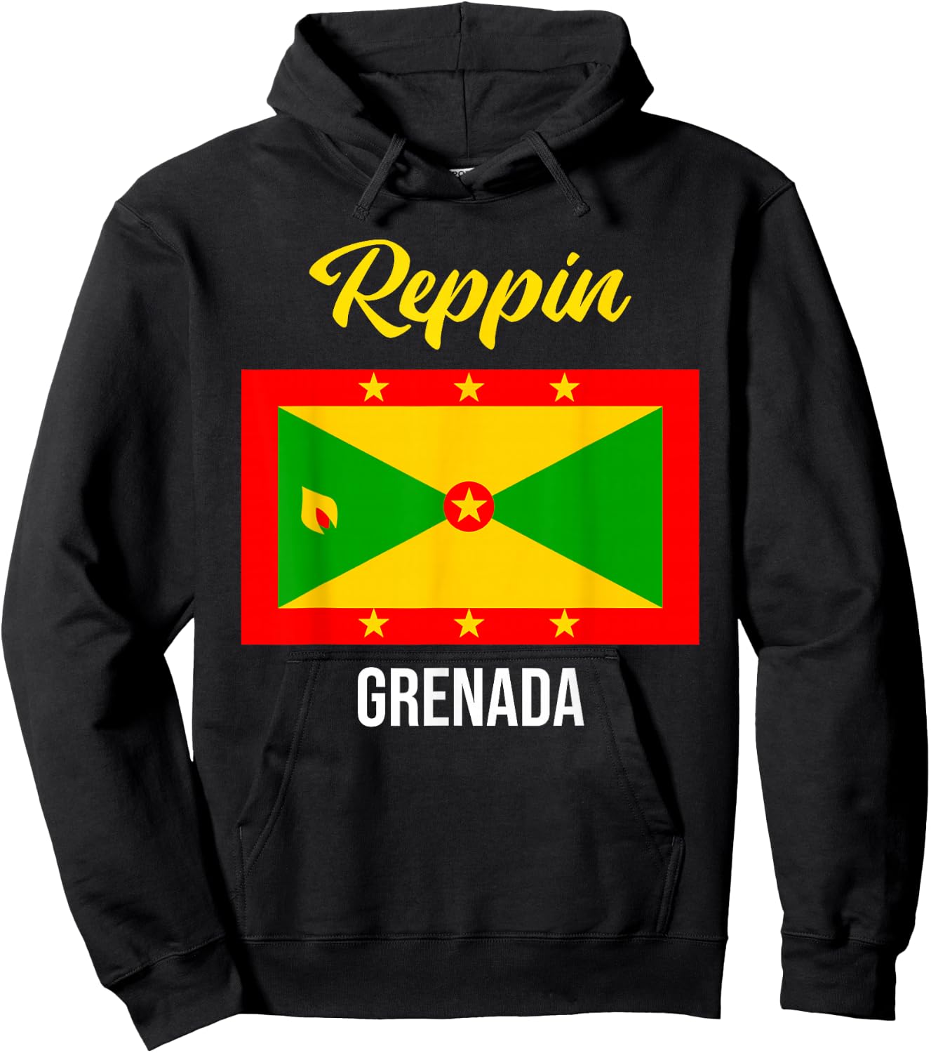 Grenada Flag Reppin West Indies Vacation T Shirt Hoodie - Hoodie | Black