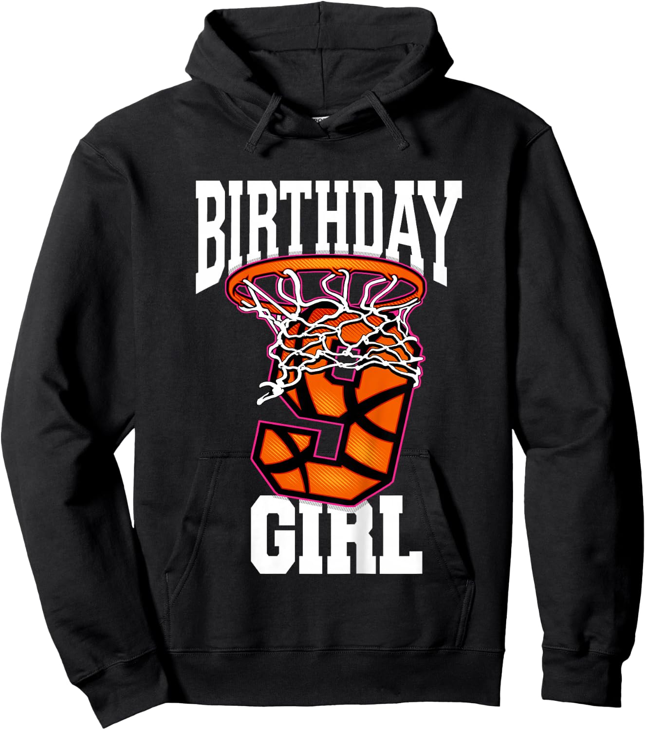 9th Birthday | Basketball For Girl | 9 Years Old Hoodie - Hoodie | Black