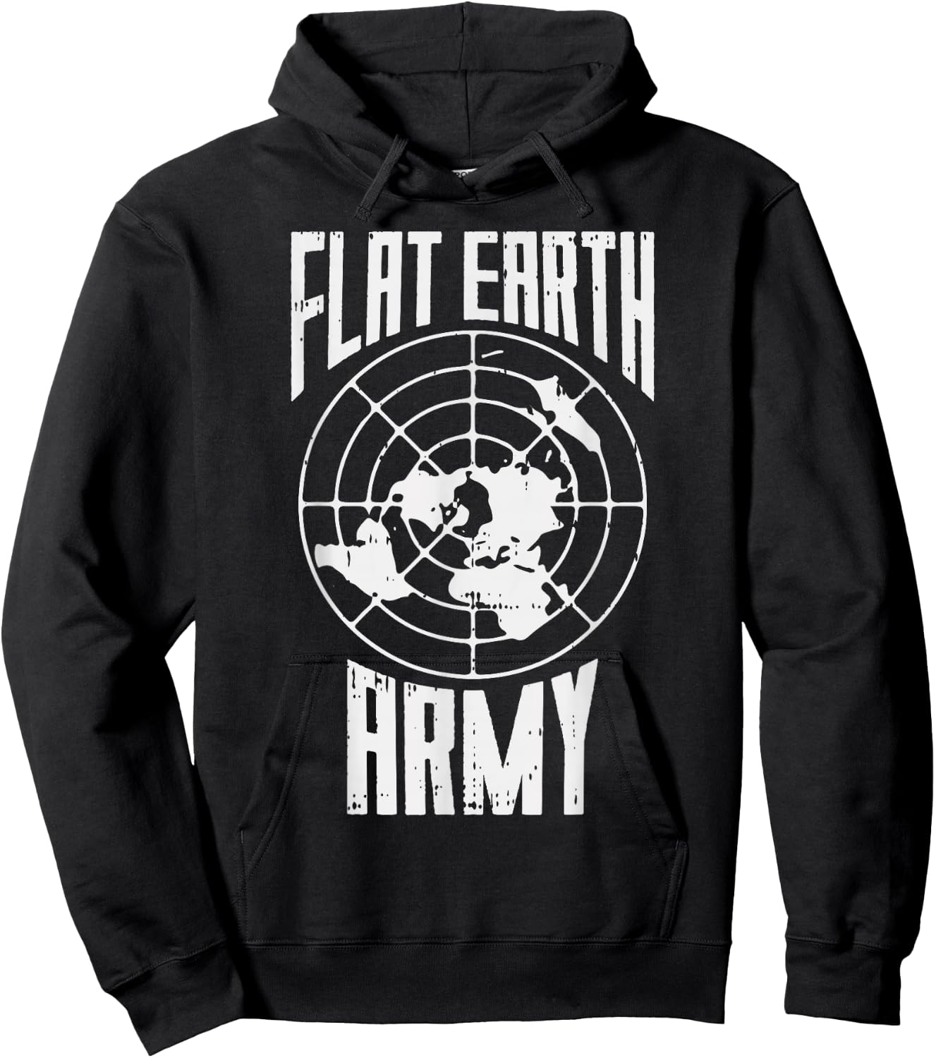 Flat Earth Army Vintage Conspiracy Theory Earthers Gift Hoodie - Hoodie | Black