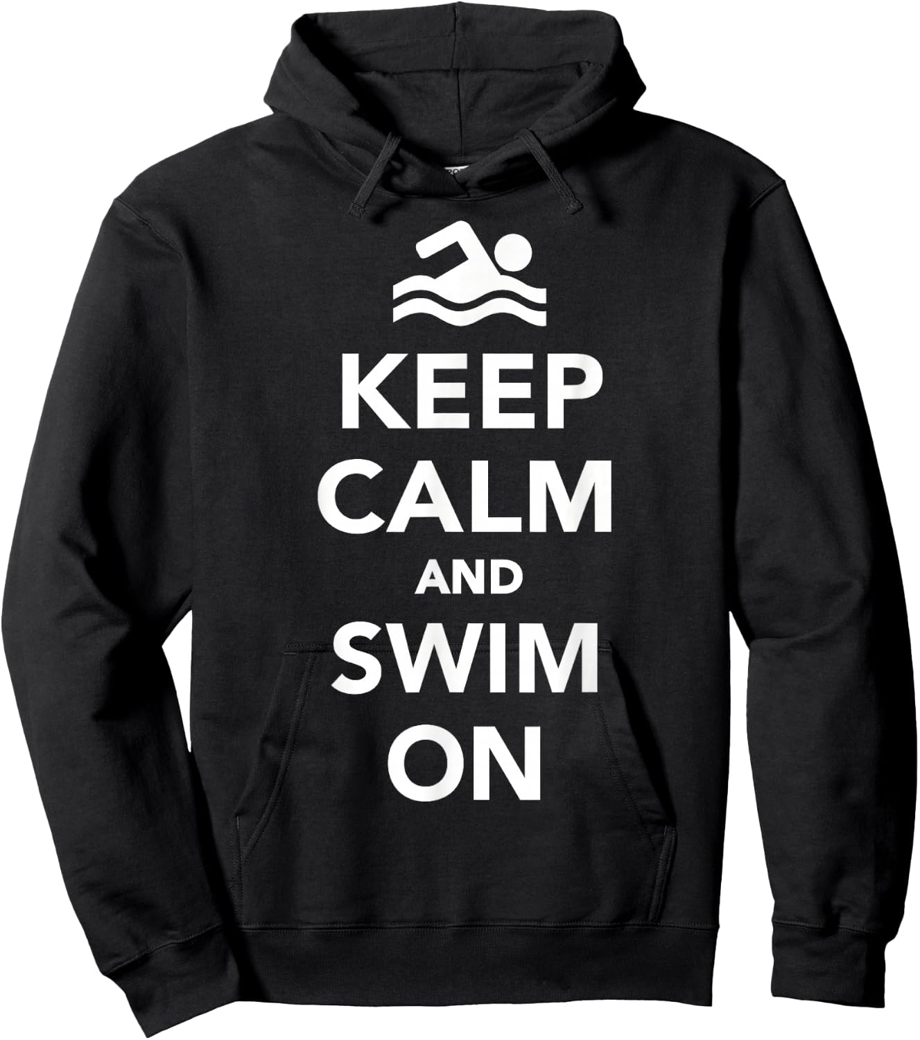 Keep Calm Swimming Hoodie - Hoodie | Black