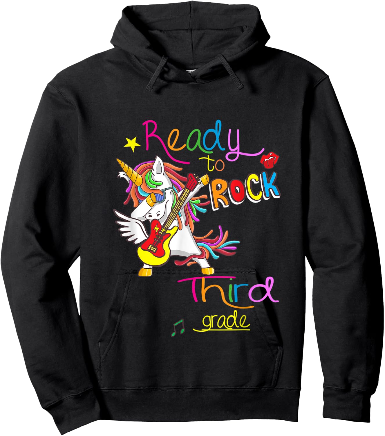 Ready to rock third grade Back to school Hoodie - Hoodie | Black