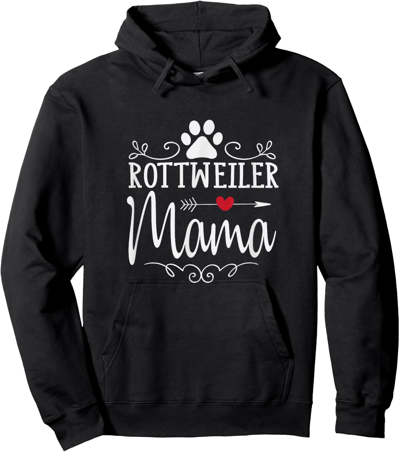 Rottweiler Mama - Funny Rottweiler Lover Shirt Gift Hoodie - Hoodie | Black