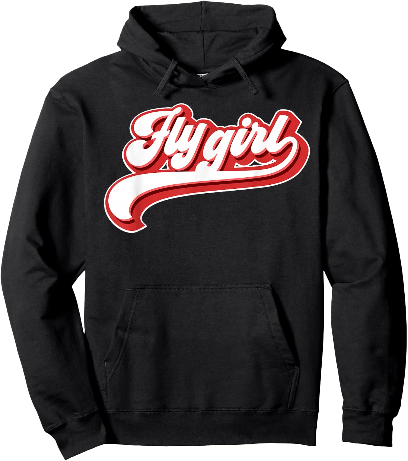 Fly Girl 80s 90s Old School Hip Hop Hoodie - Hoodie | Black