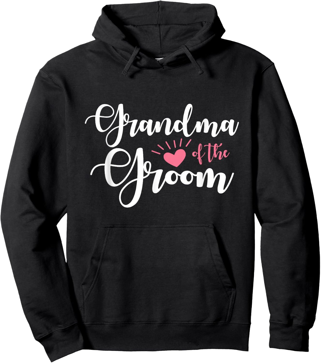 Grandma of The Groom Heartfelt Wedding Party Groomsmen Women Hoodie - Hoodie | Black