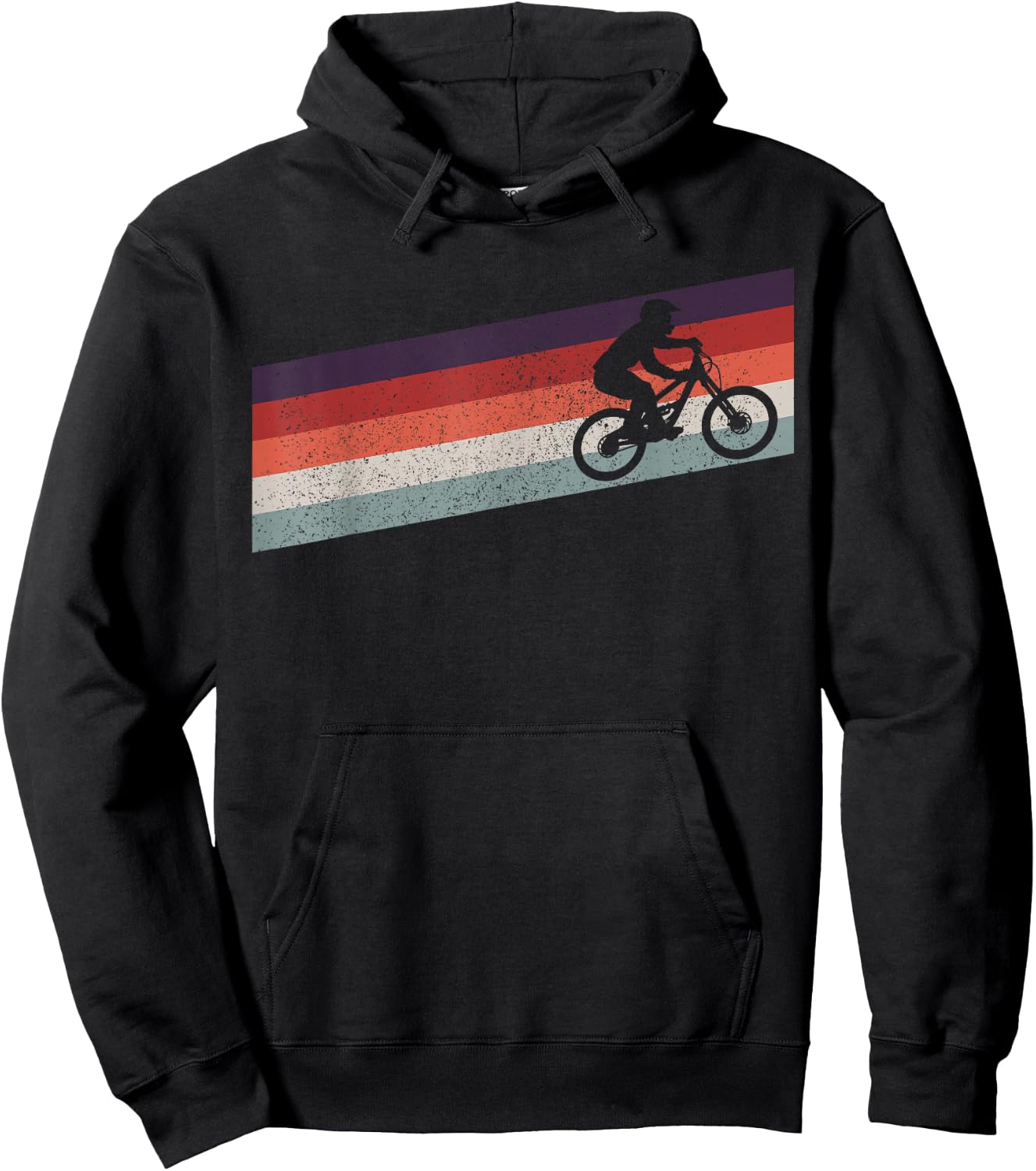 Mountain Bike Vintage MTB Bicycle Downhill Biking Biker Gift Hoodie - Hoodie | Black