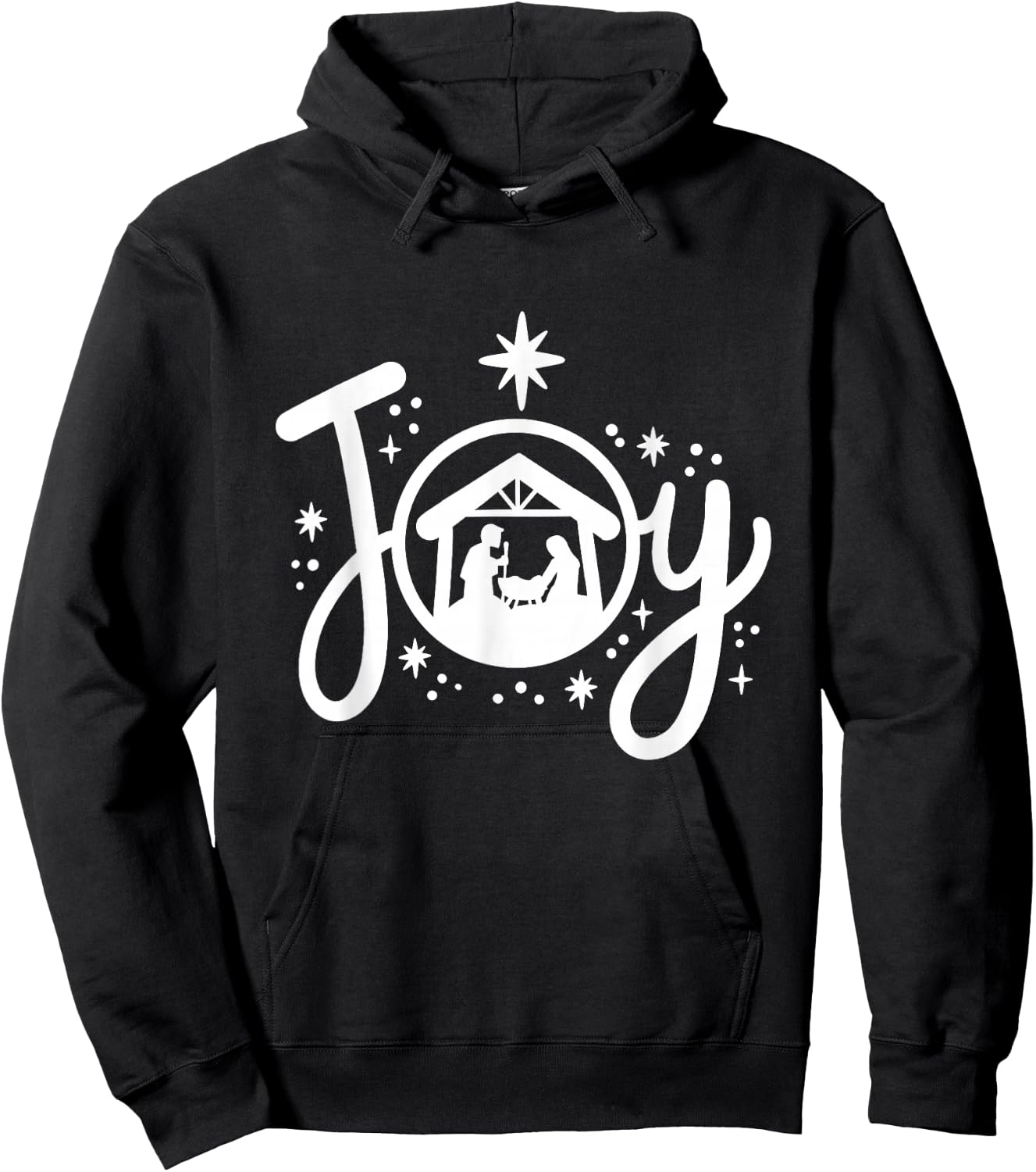 Christian Christmas Joy Jesus Nativity Scene Faith Family Hoodie - Hoodie | Black