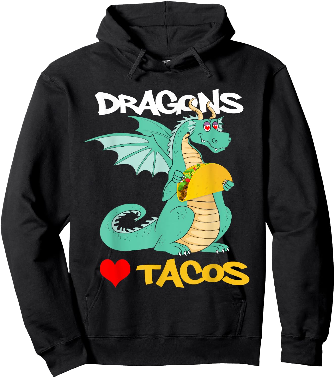 Dragons Love Tacos Hoodie - Hoodie | Black