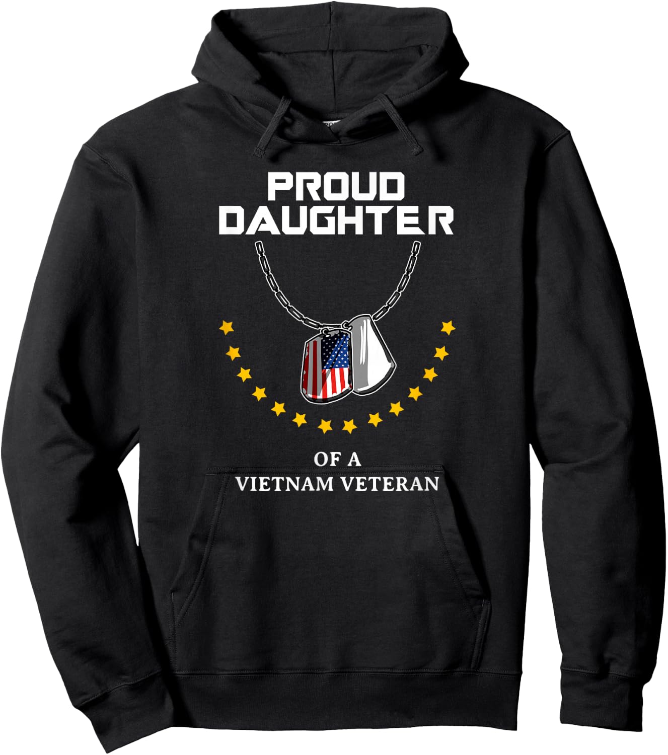Proud Daughter Of A Vietnam Veteran Cool Army Soldier Gift Hoodie - Hoodie | Black