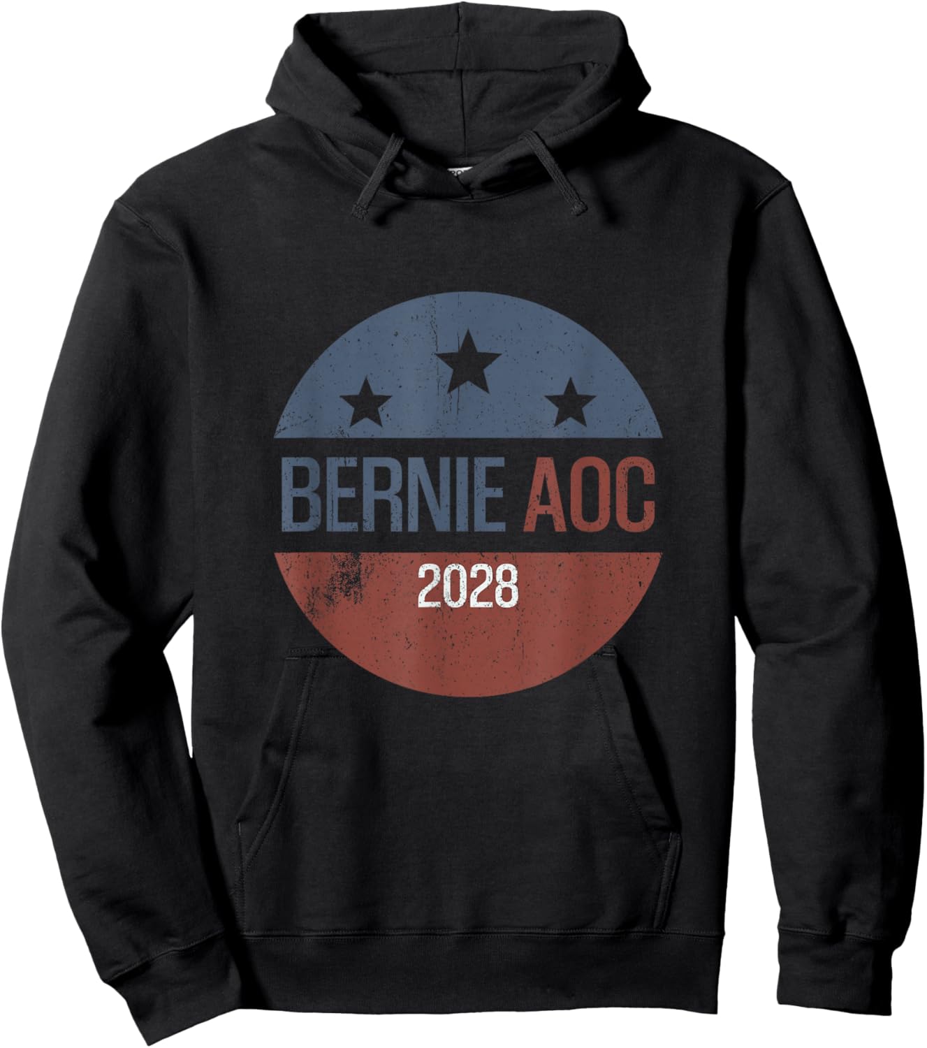 Bernie AOC 2028 Bernie Sanders Alexandria Cortez President Hoodie - Hoodie | Black