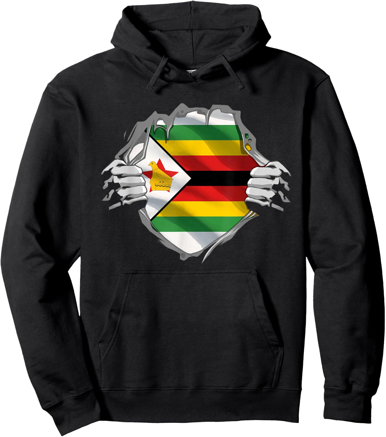 Zimbabwe Super Zimbabwean Flag Zimbabwe Roots Citizen Hoodie - Hoodie | Black