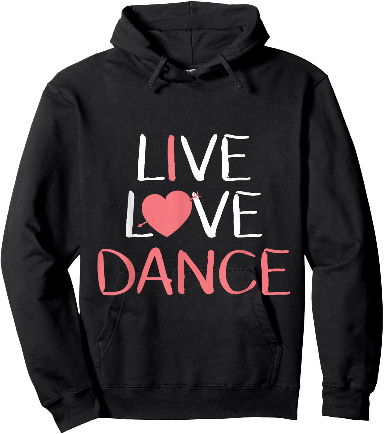 Live Love Dance Women Girls Cute Dancer Lover Gift Hoodie - Hoodie | Black