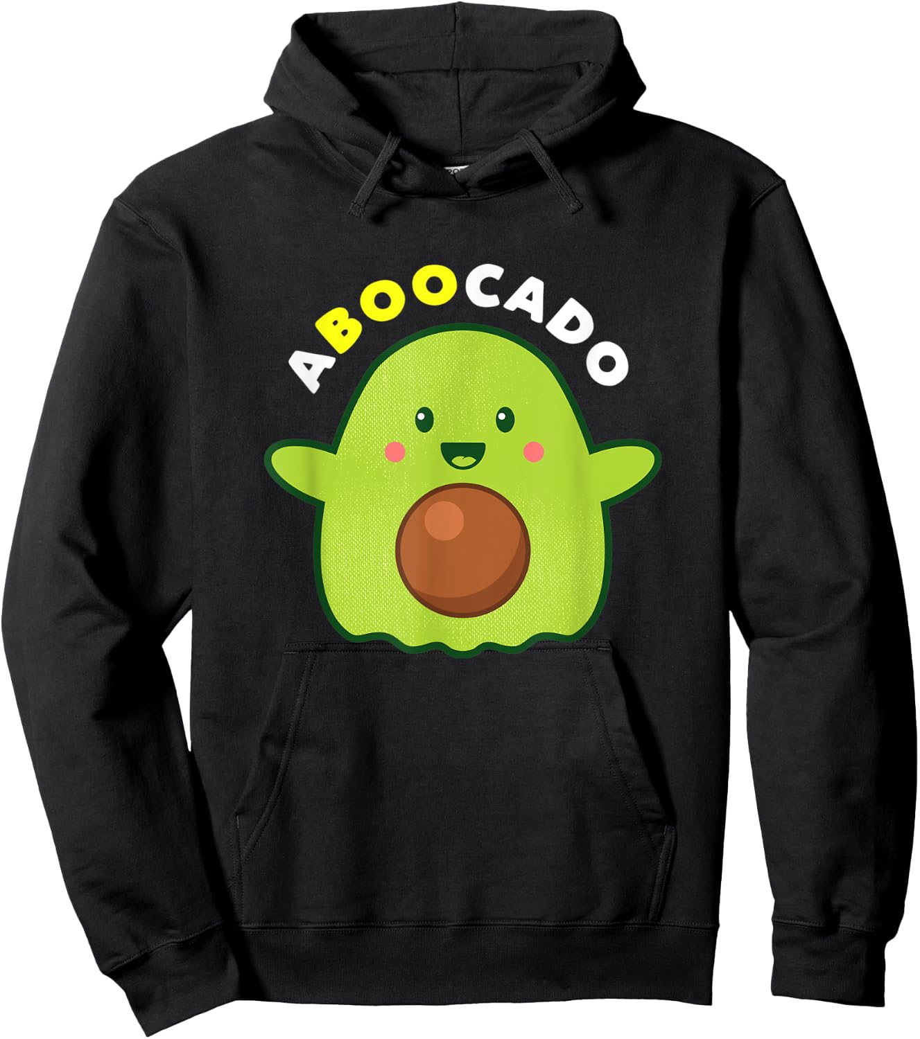 Cute Avocado Ghost A-Boo-Cado Halloween Costume Hoodie - Hoodie | Black