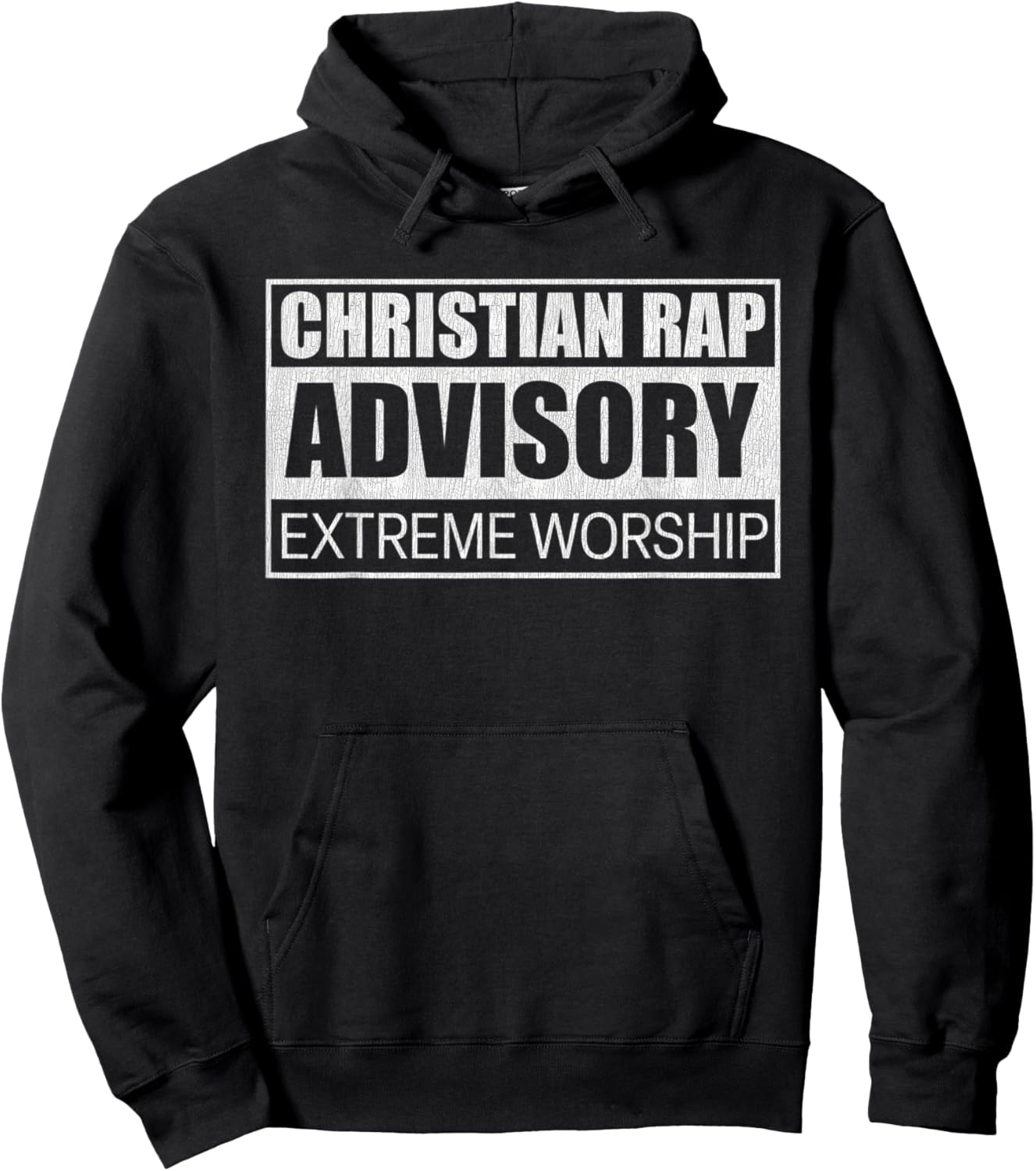 Vintage Christian Rap Advisory Extreme Worship Hoodie - Hoodie | Black