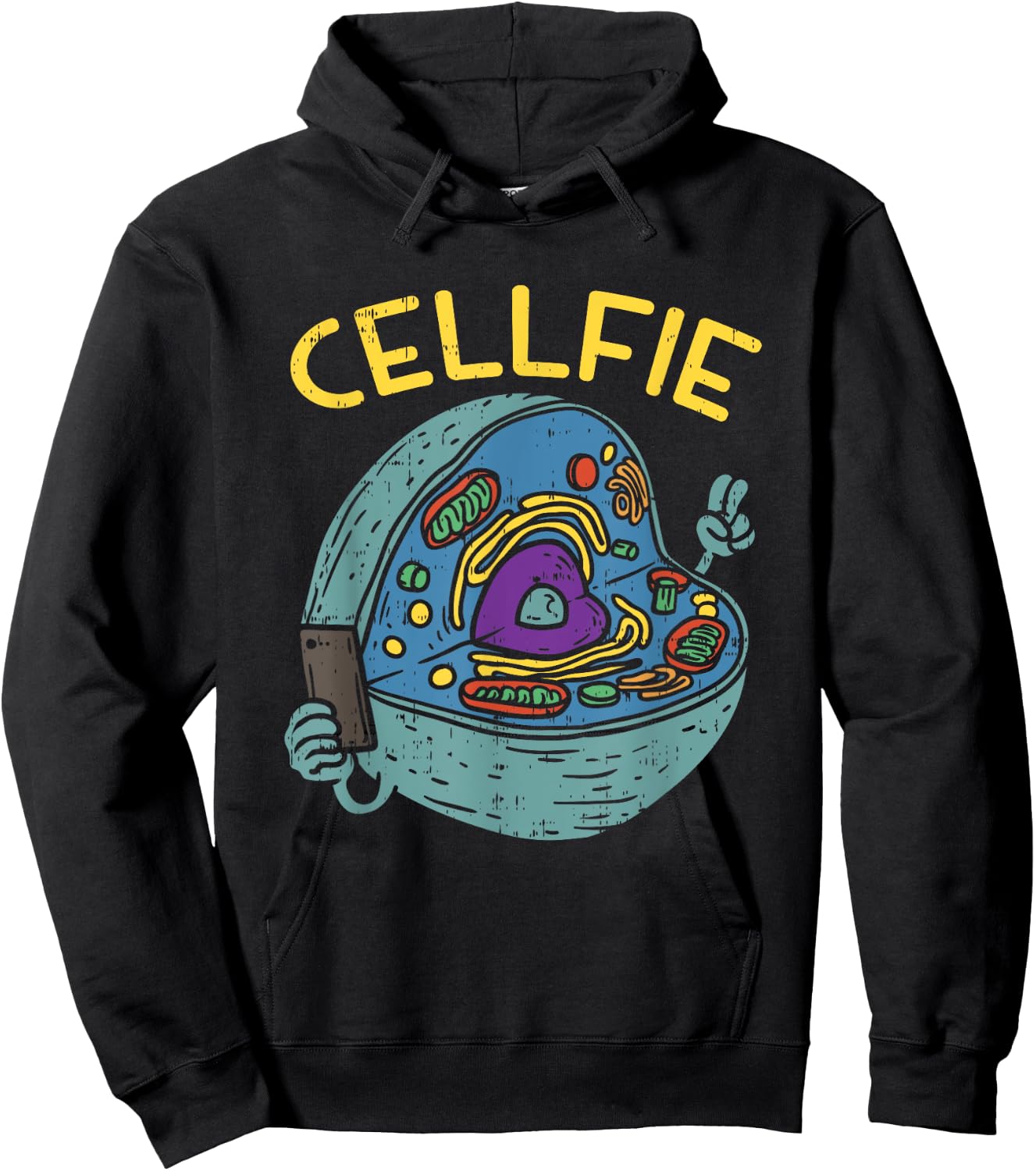 Cell Fie Funny Science Biology Teacher T Shirt Hoodie - Hoodie | Black