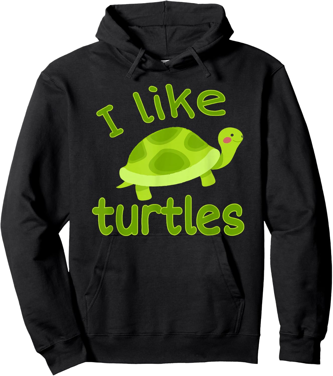 I Love Turtles - I Like Turtles Vintage Tortoise Reptile Hoodie - Hoodie | Black