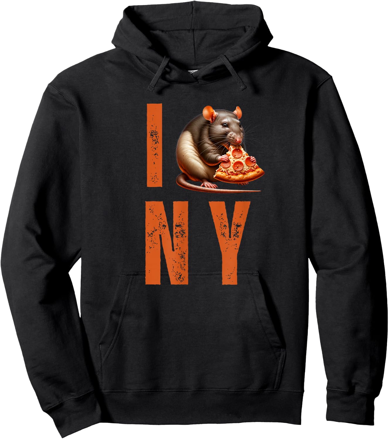 Pizza Rat I love New York Hoodie - Hoodie | Black