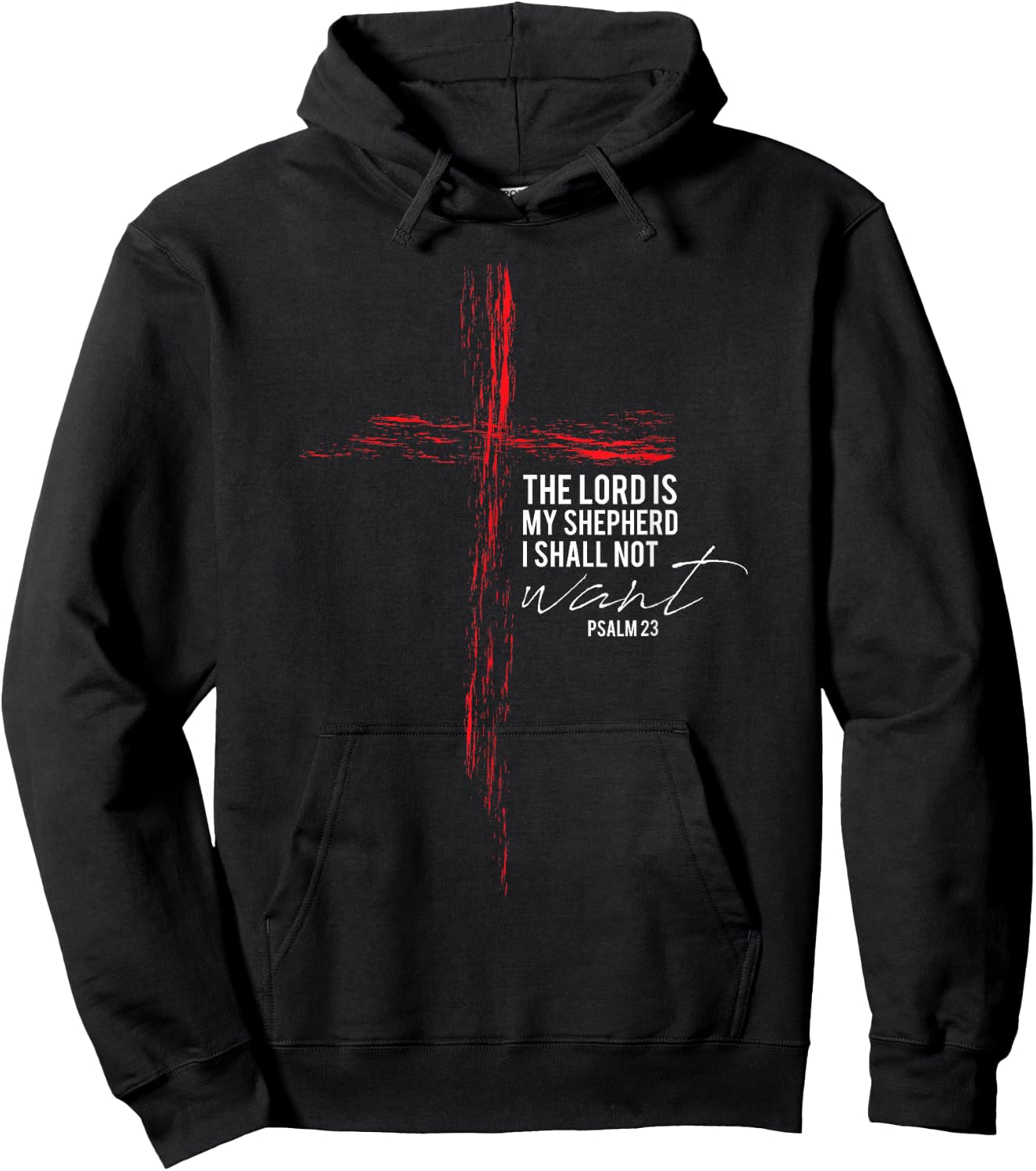 Christian Bible Verse Gift Religious Scripture Cross Graphic Hoodie - Hoodie | Black
