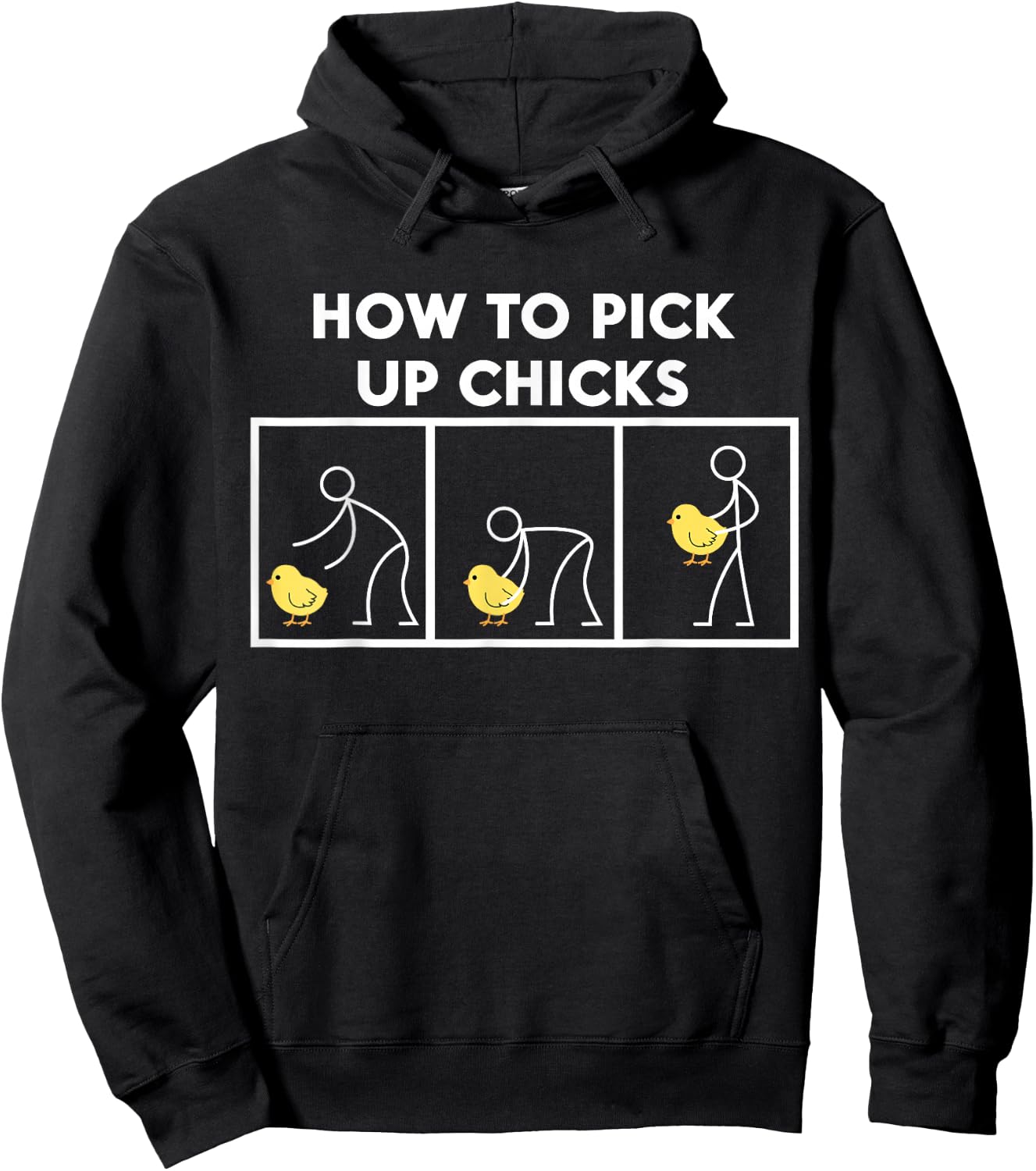 How To Pick Up Chicks T Shirt - Funny Hoodie - Hoodie | Black