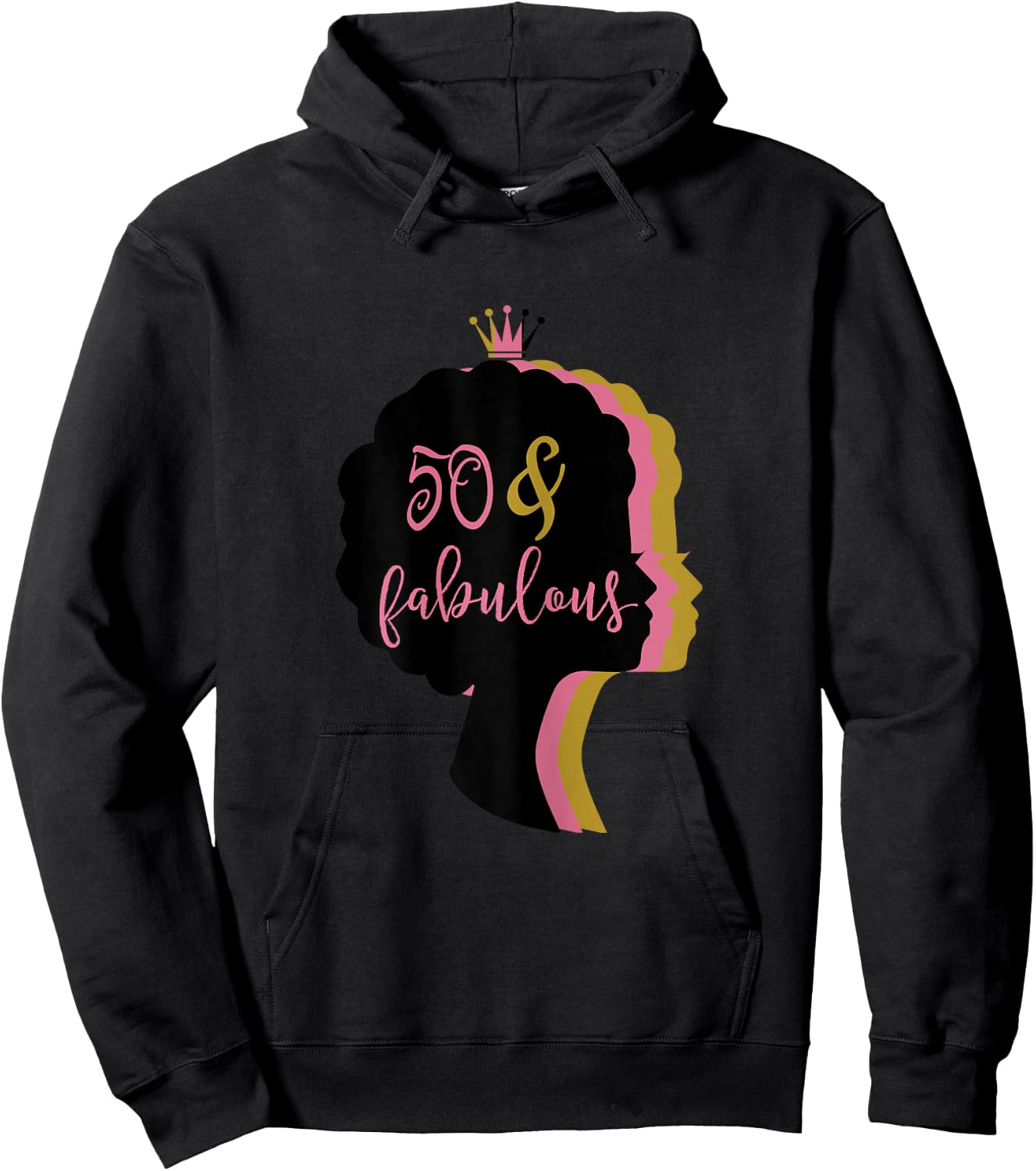 50 & Fabulous . 50th Birthday t shirt Hoodie - Hoodie | Black