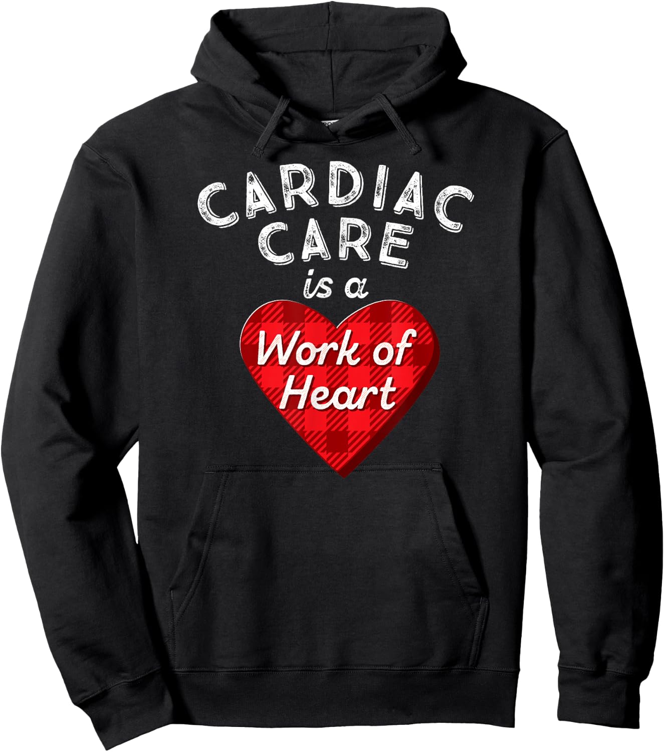 Cardiovascular Nursing Nurse Gift Cardiac Care Work of Heart Hoodie - Hoodie | Black