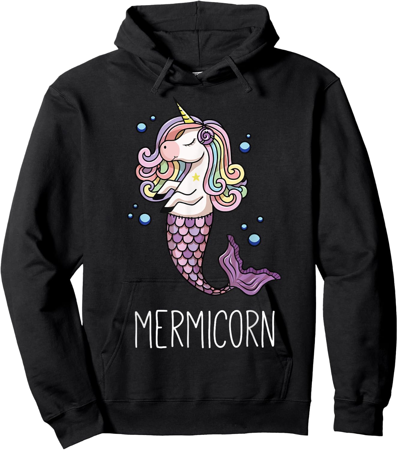 Mermicorn - Unicorn & Mermaid Hoodie - Hoodie | Black