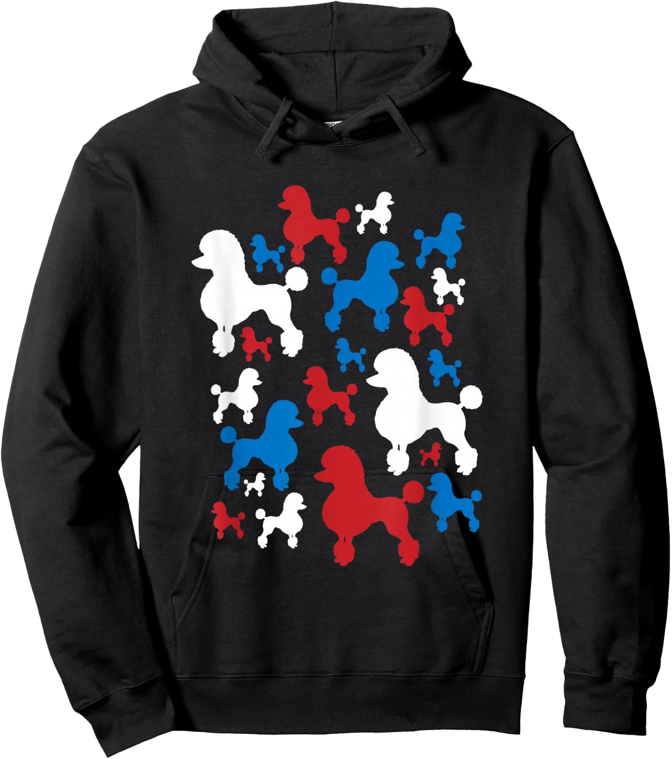 Poodle Patriotic 4th Of July Shirt Hoodie - Hoodie | Black