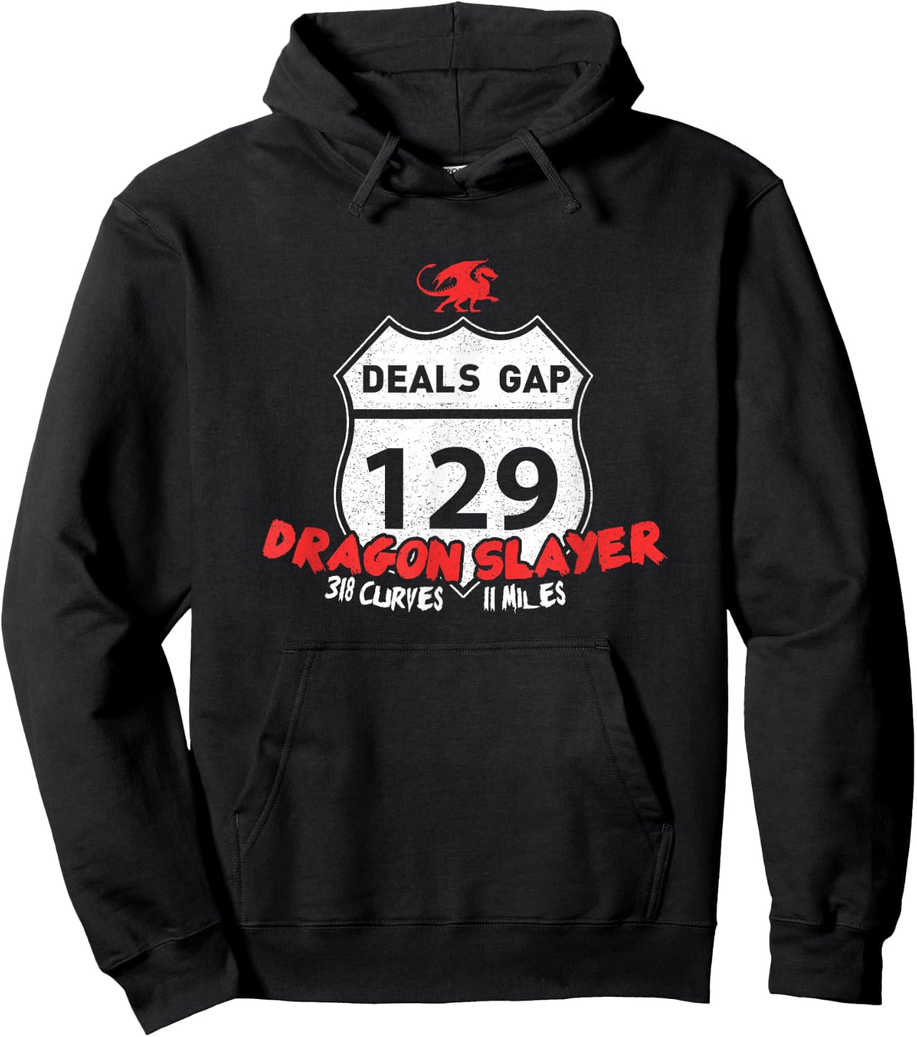 Tail of the Dragon US 129 "Dragon Slayer" Motorcycle Shirt Hoodie - Hoodie | Black