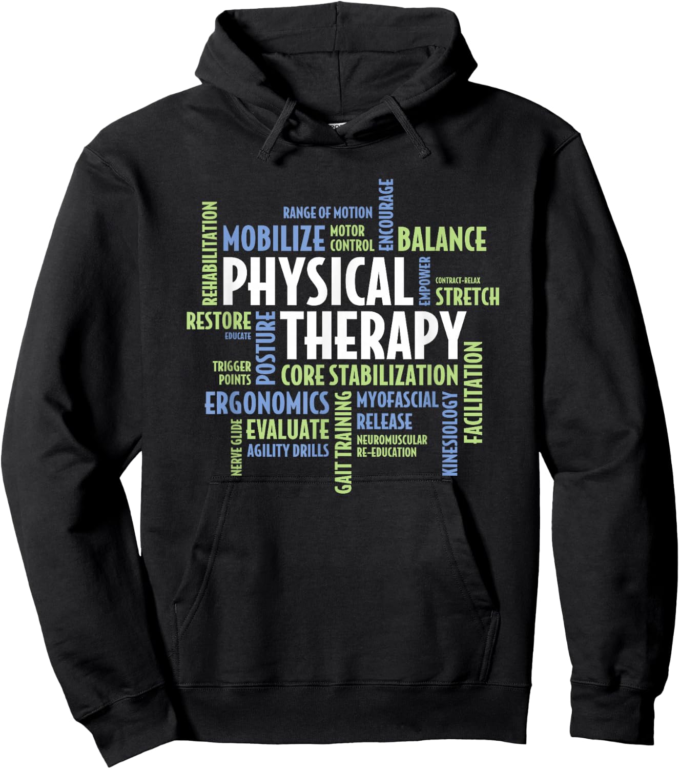 PTA and Physical Therapist PT Month Physical Therapy Hoodie - Hoodie | Black