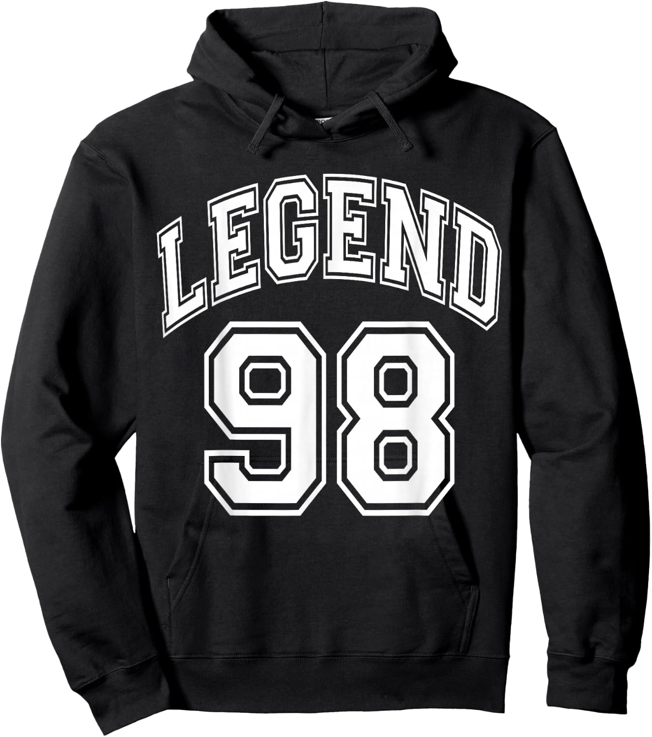 Legend 98 Years Old Number Team 98th Birthday 1998 Hoodie - Hoodie | Black