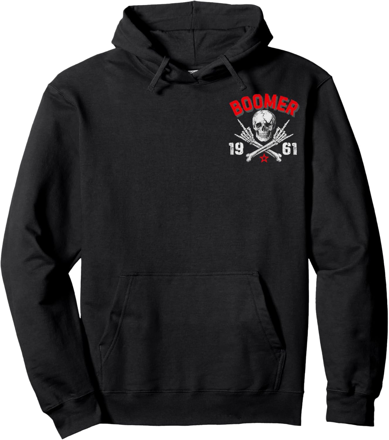 2 Sided Boomer Est 1961 The Badass Generation Before All You Hoodie - Hoodie | Black