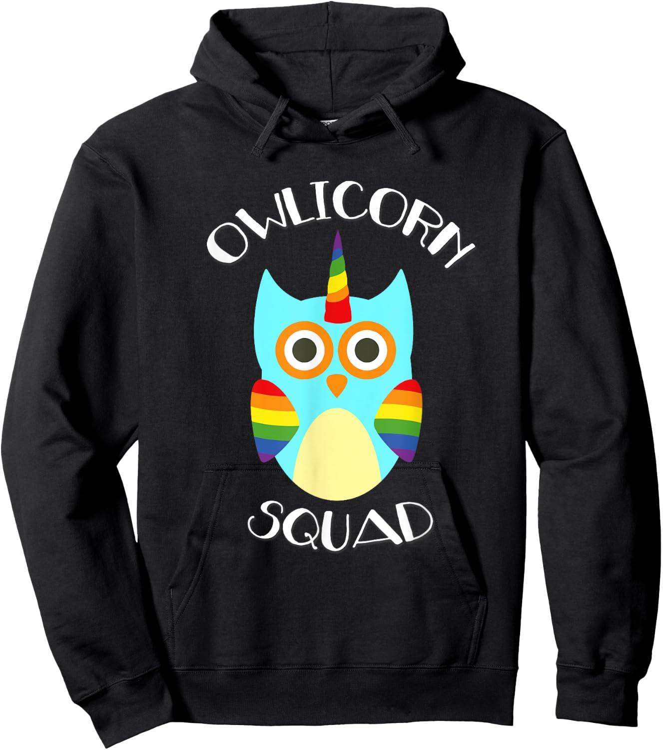 Owlicorn Owl Unicorn Mash Up Squad Shirt Hoodie - Hoodie | Black