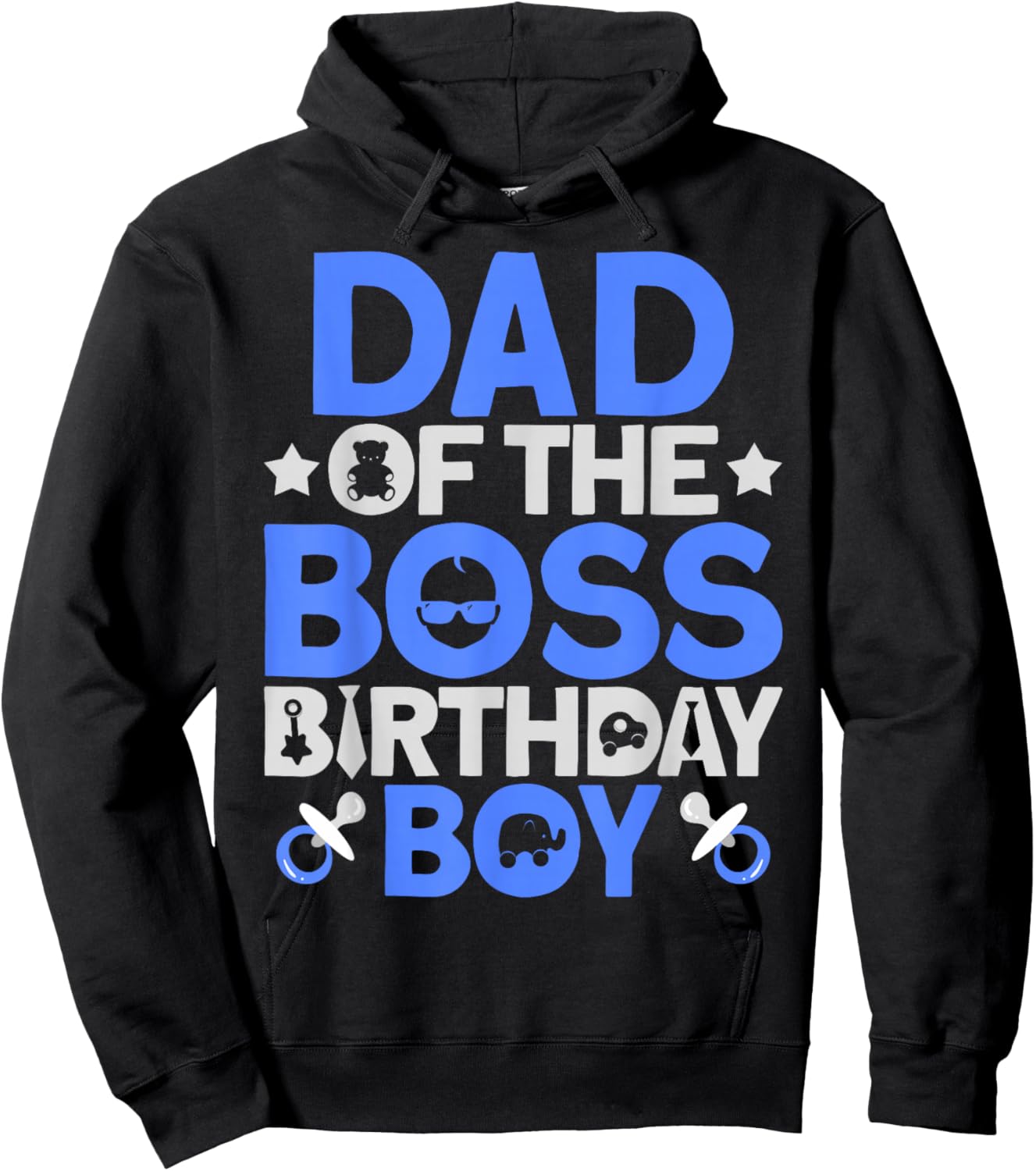 Dad Of The Boss Birthday Party Outfit Like A Boss Dad Hoodie - Hoodie | Black