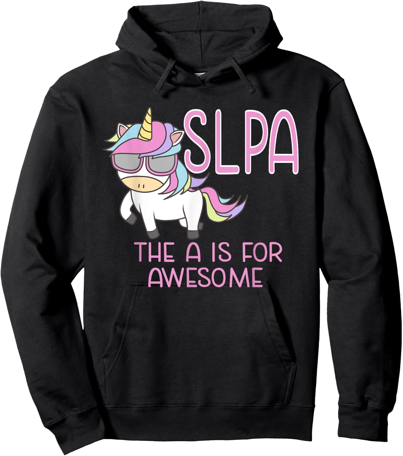 SLPA Unicorn for Speech Language Pathologist Assistant Hoodie - Hoodie | Black
