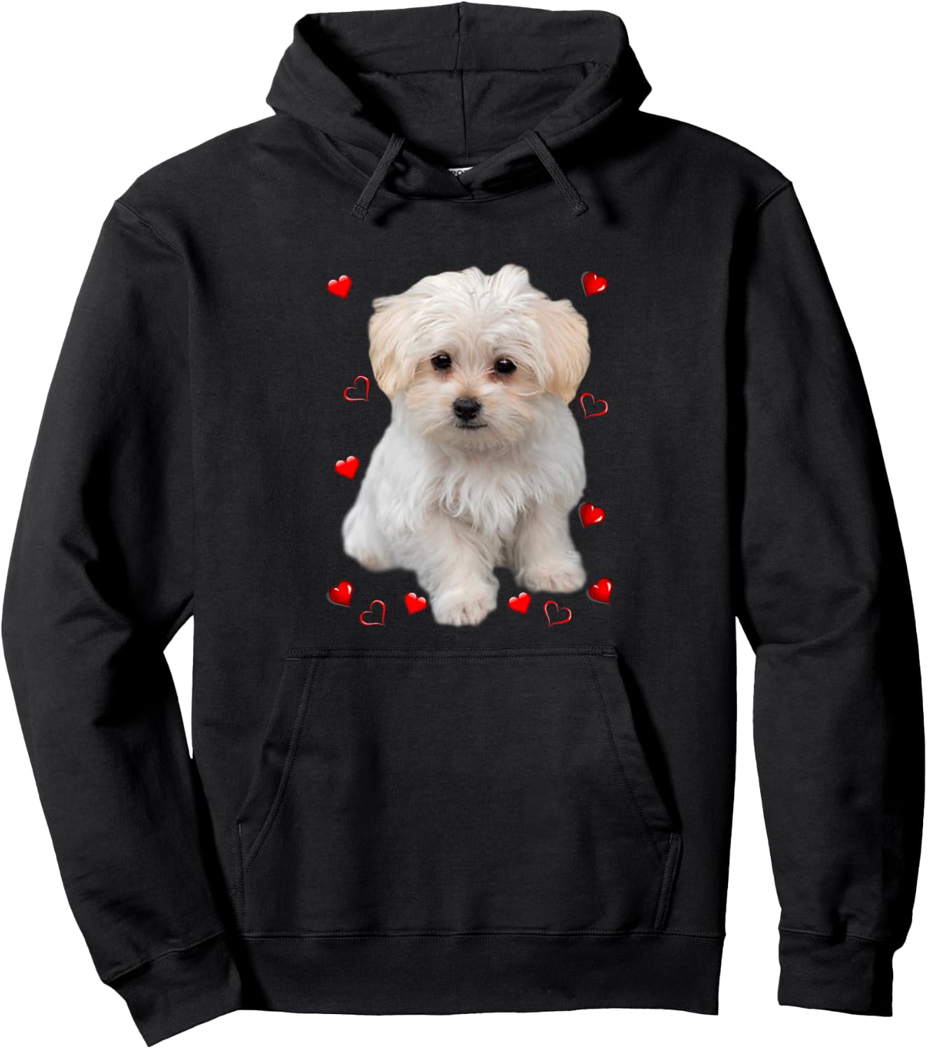 Maltese Dog Lover Dogs Puppies Owners Design Men Women Girls Kids Hoodie - Hoodie | Black