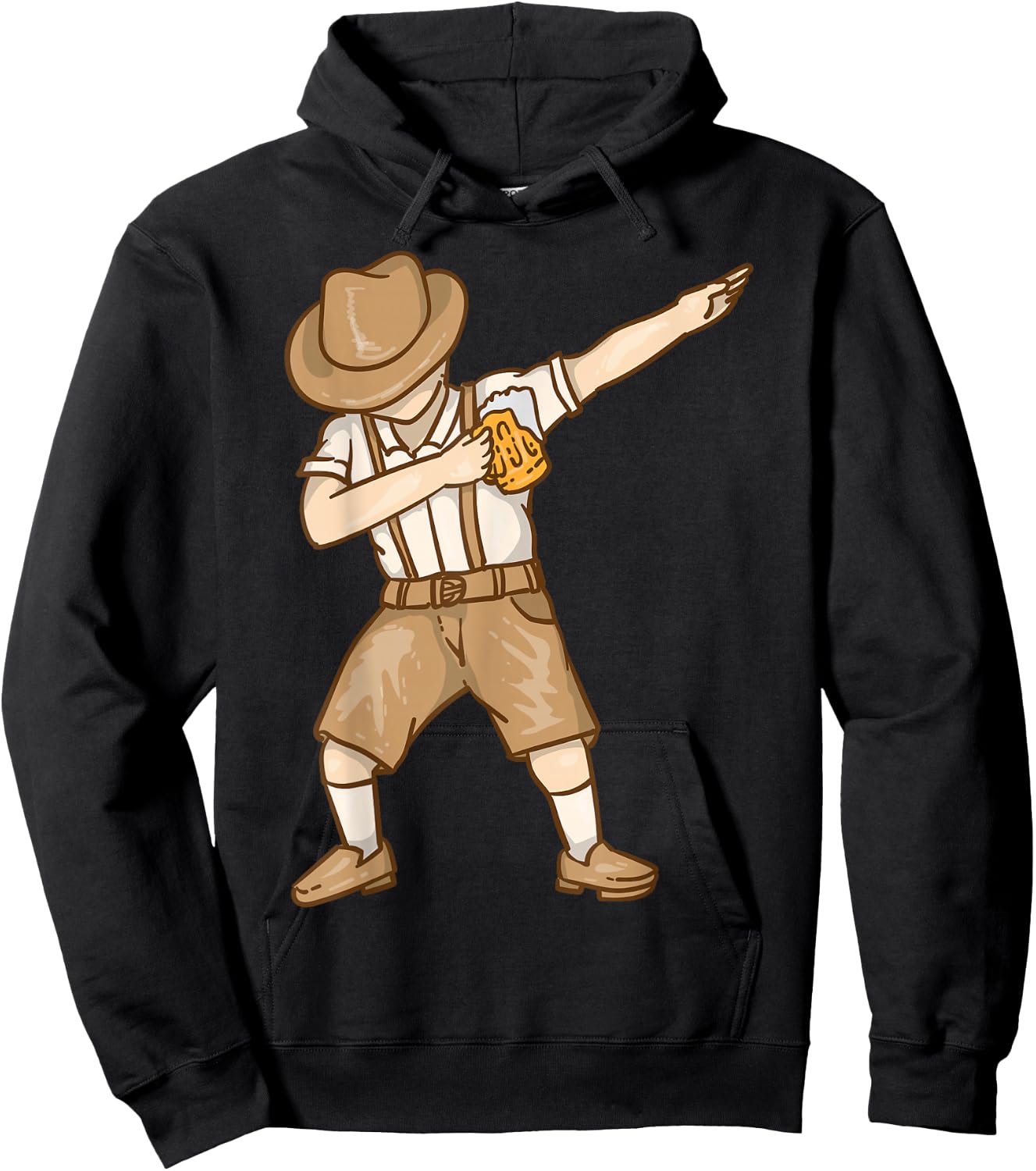 Cool Dabbing German Man with Beer Mug Shirt Oktoberfest Gift Hoodie - Hoodie | Black