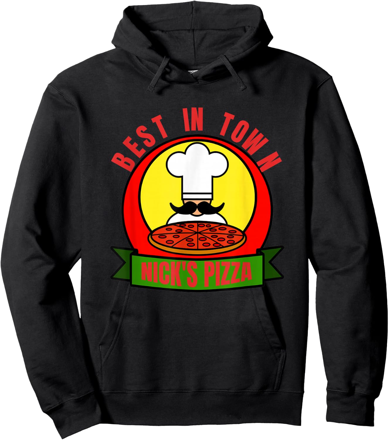 Nick's Pizza - Awesome Restaurant - employee Hoodie - Hoodie | Black