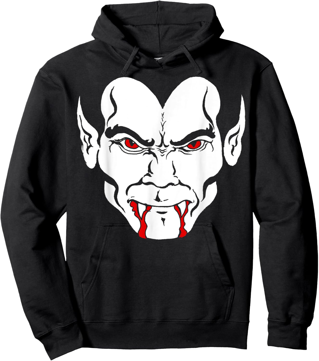 Halloween Dracula Bloody Vampire Teeth Face Hoodie - Hoodie | Black