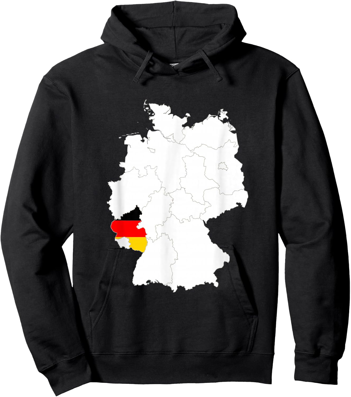 Rhineland Palatinate Flag Germany Rheinland Pfalz Gift Hoodie - Hoodie | Black