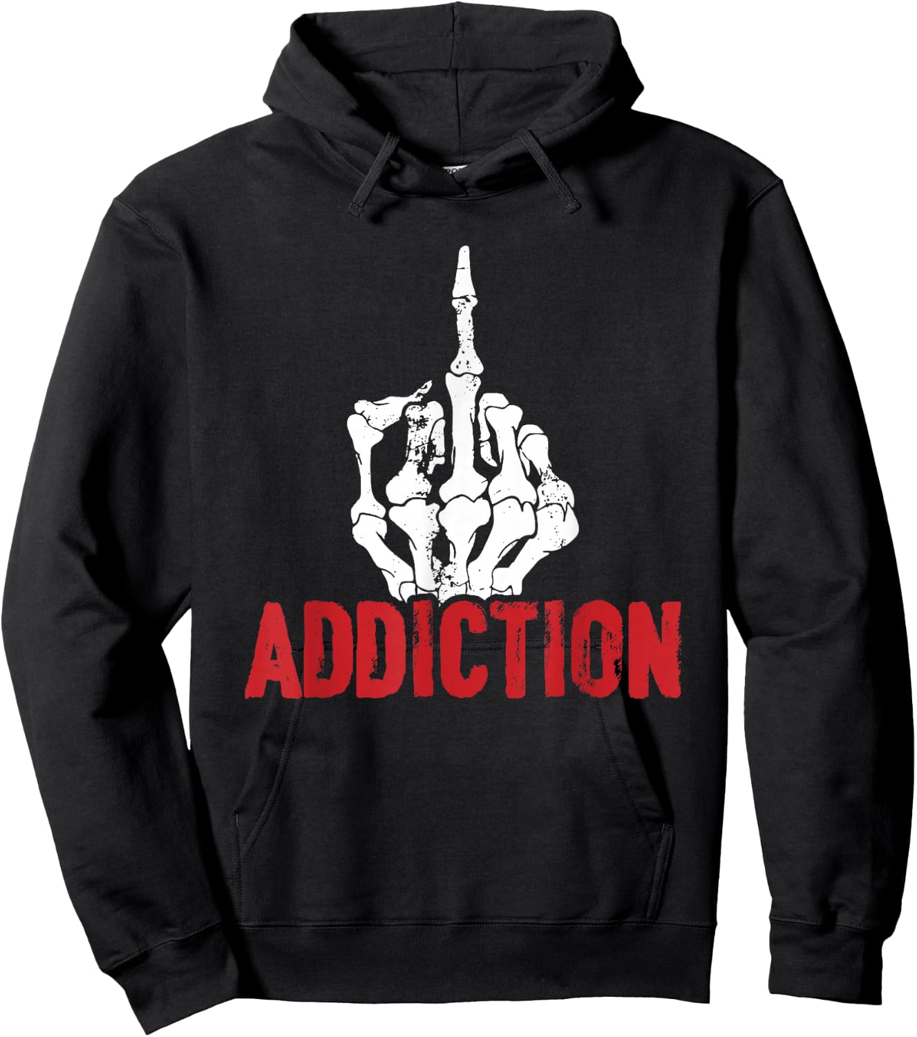 Fuck Addiction Alcohol Anti Drug Recovery Sober Sobriety Hoodie - Hoodie | Black