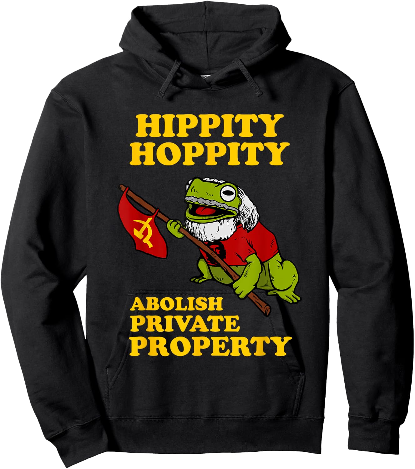 Kids Hippity Hoppity Abolish Private Property - Frog Meme 6 Cranberry Hoodie - Hoodie | Black
