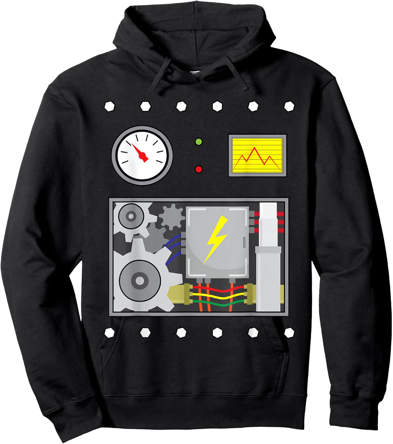 Robot Costume Halloween For Robot Fans, Men, Kids Hoodie - Hoodie | Black