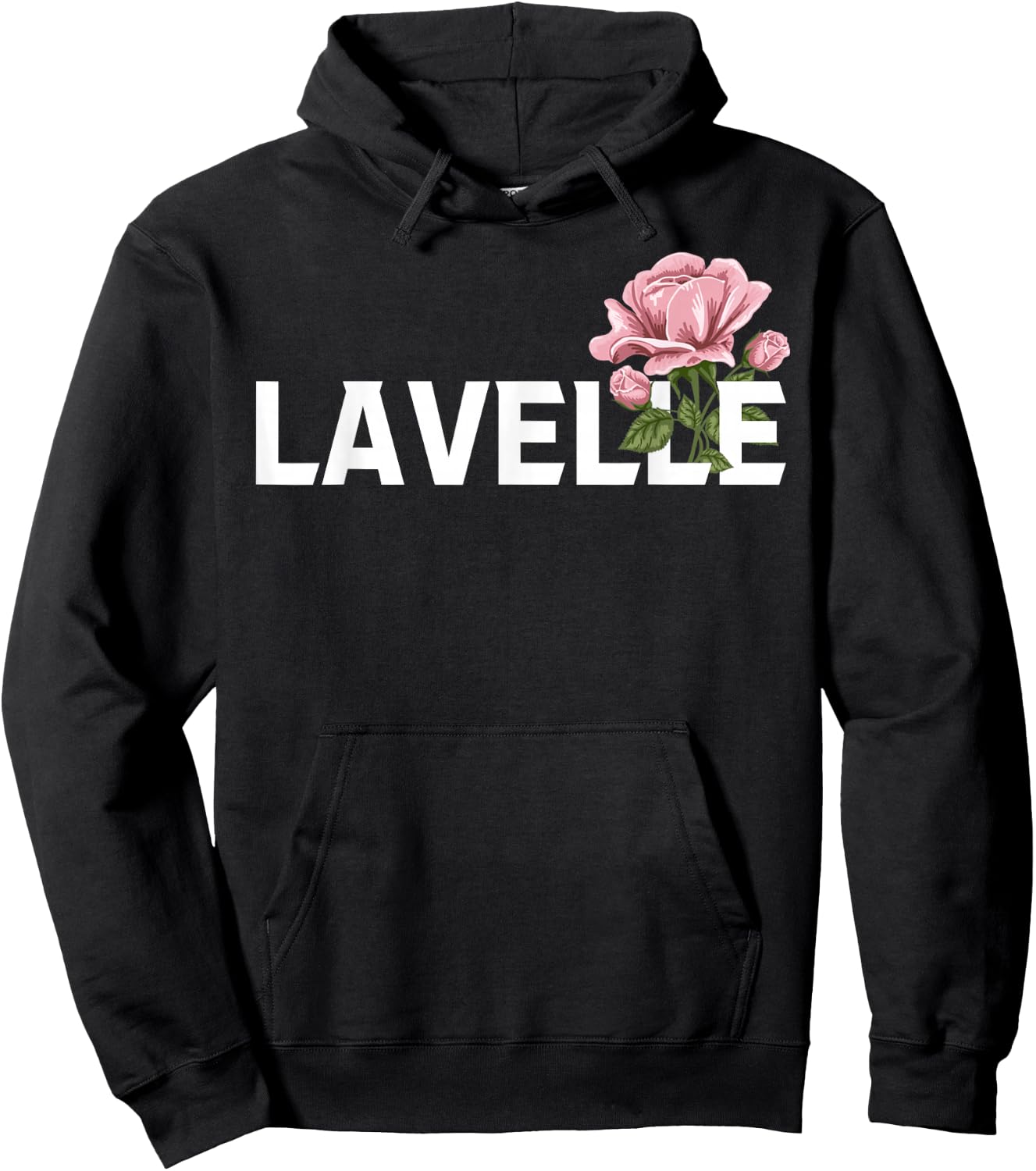 Lavelle and Rose Flower Hoodie - Hoodie | Black
