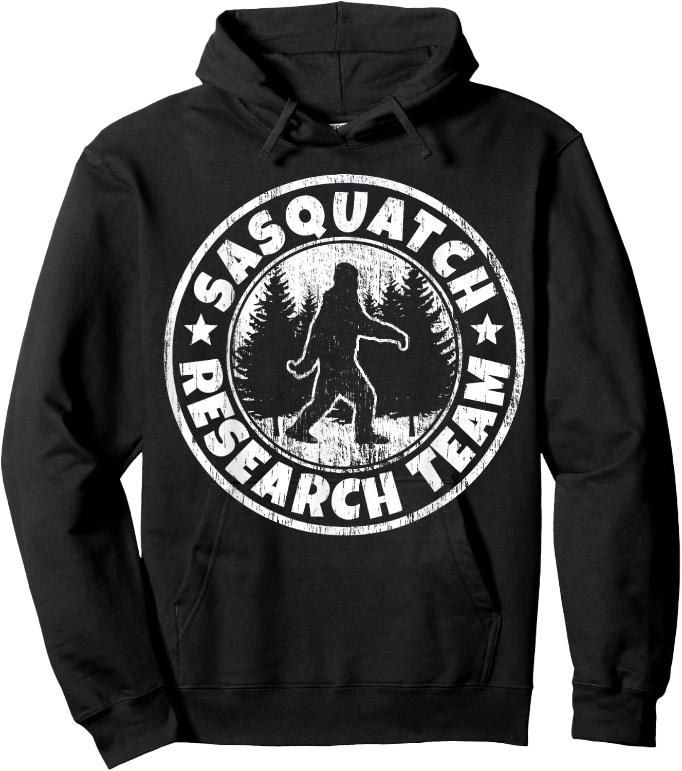 Funny Sasquatch Shirt: Sasquatch Research Team Nerdy Hoodie - Hoodie | Black