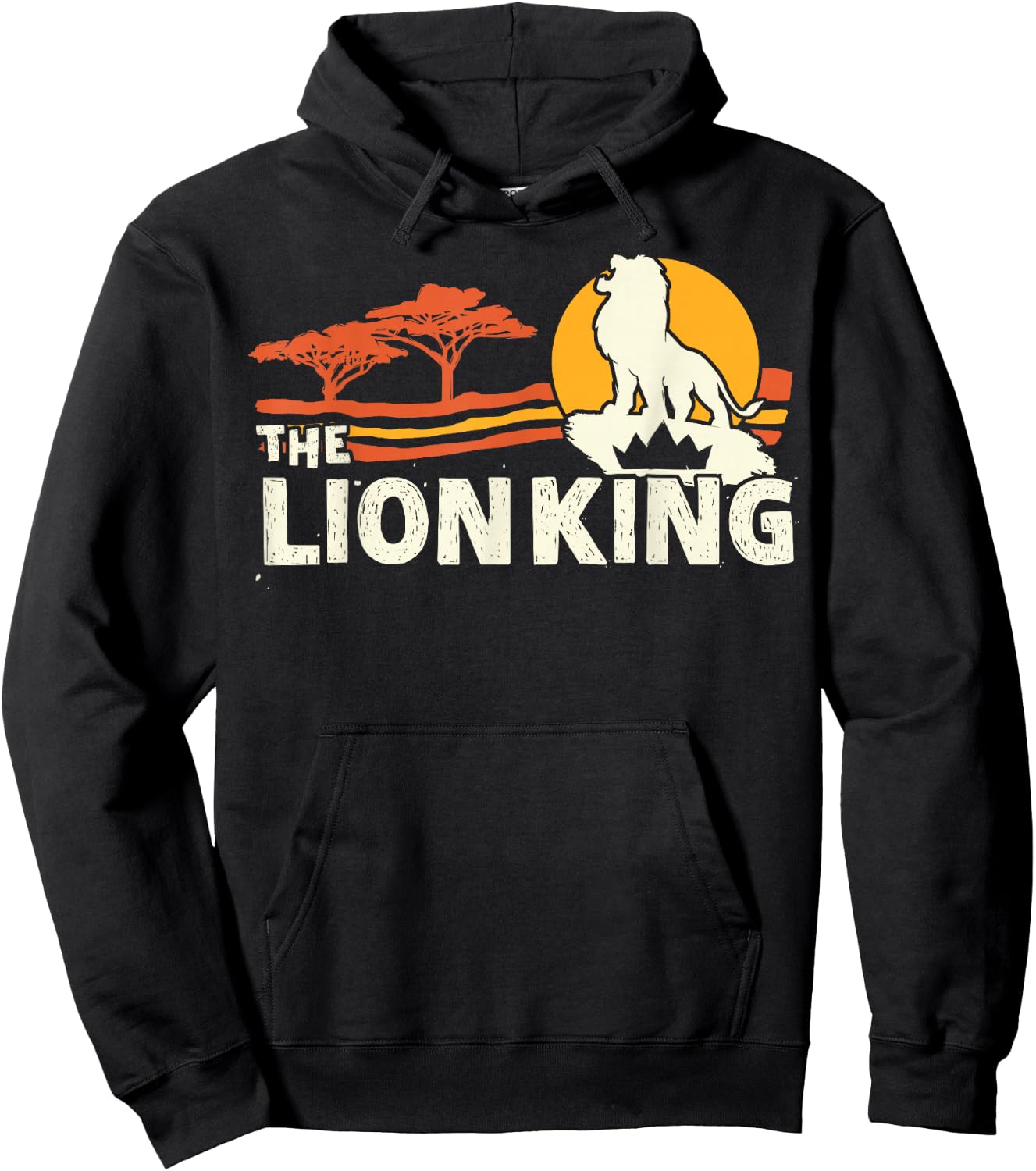 Disney The Lion King Live Action Savannah Sunset Portrait Hoodie - Hoodie | Black